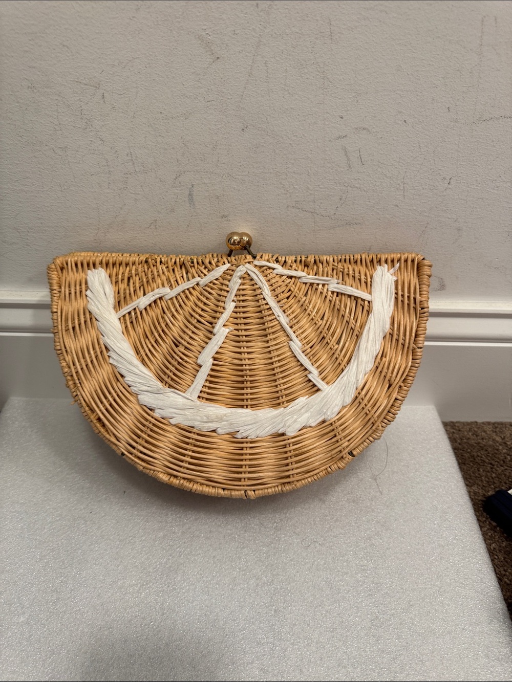 Tabitha brown x target wicker lemon kisslock clutch